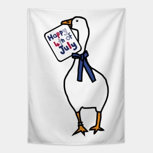 Happy 4th of July says Gaming Goose Tapestry