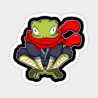 Frog as Ninja with Scarf Magnet