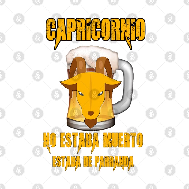 Fun design for lovers of beer and good liquor. Capricorn sign by Cervezas del Zodiaco