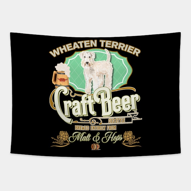 Wheaten Terrier Gifts - Beer Dog lover Tapestry by StudioElla