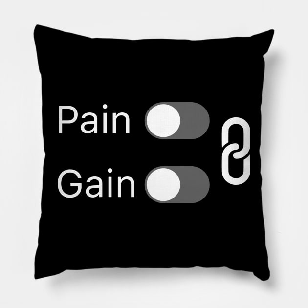 No Pain, No Gain Pillow by CCDesign