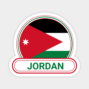 Jordan Country Badge - Jordan Flag Magnet