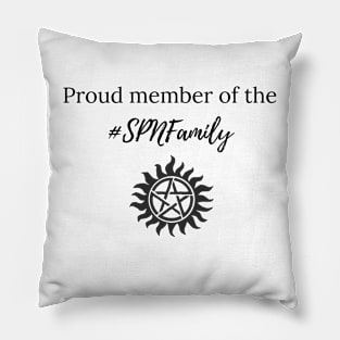 proud member of the spn family supernatural Pillow