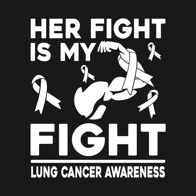 His Fight Is My Fight Lung Cancer Awareness Warrior by mateobarkley67