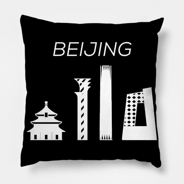 Beijing Skyline, China Capital, Chinese Pillow by maro_00