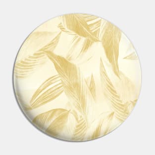 Metallic Gold Leaves Pattern Pin