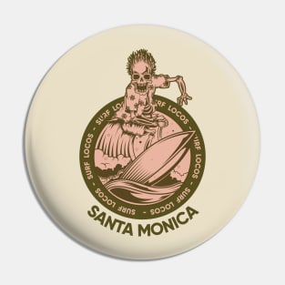 Surf Locos, Santa Monica Beach Pin