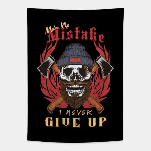 Make No Mistake Never Give Up Inspirational Quote Phrase Text Tapestry