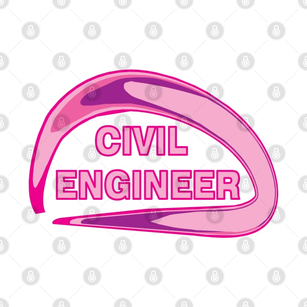 Pink Civil Engineer by Barthol Graphics