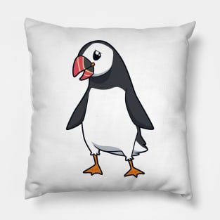 Kawaii atlantic puffin Pillow