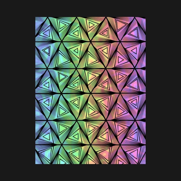 TRIPPY Triangle  Geometrical Designs by SartorisArt1