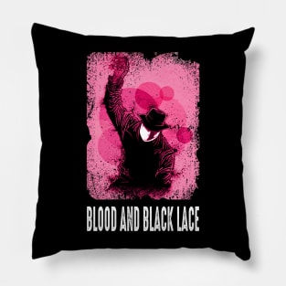 Golden Era Suspenseful Chic Blood and Black Nostalgia Tribute Shirt Pillow