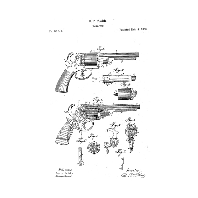 Starr DA Revolver Patent (black) by Big Term Designs