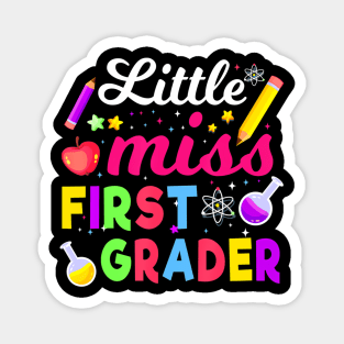 little miss 1st Grade Grader girls 1st day back to school Magnet