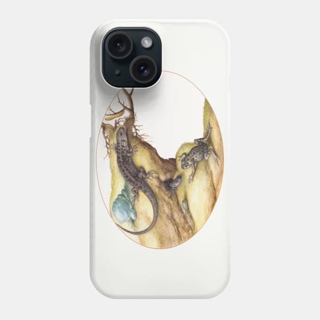 Lizards, Toad and Caterpillar (1575–1580) Phone Case by WAITE-SMITH VINTAGE ART