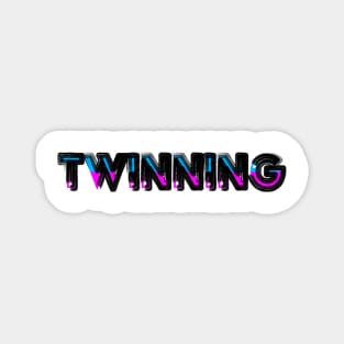 Twinning Blue and Pink Magnet