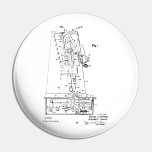 Chain Stitch for Lock Stitch Sewing Machine Vintage Patent Hand Drawing Pin