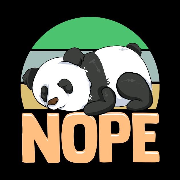 Cute & Funny Nope Sleepy Napping Lazy Panda by theperfectpresents