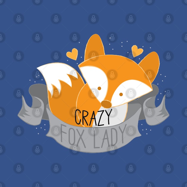 Crazy Fox lady on a banner by jazzydevil