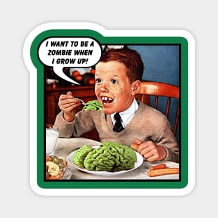 Little Tommy always eats his greens! Magnet