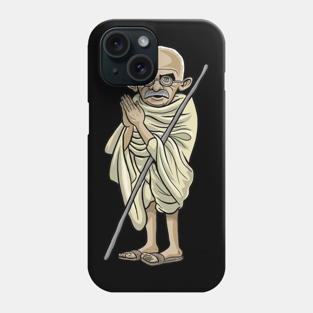 Mahatma Gandhi Phone Case by Mackaycartoons