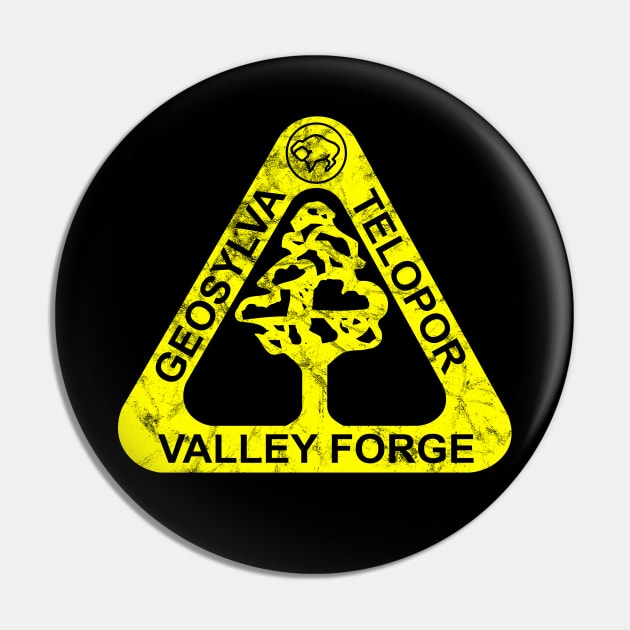 Silent Running: Valley Forge Emblem WORN LOOK Pin by Evarcha