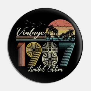 Vintage 1987 Limited Edition Men Women 33 Birthday Pin