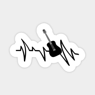 heartbeat line guitar Magnet