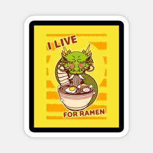 Cute Dragon Lives for Ramen Magnet