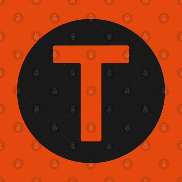 letter t orange by persa