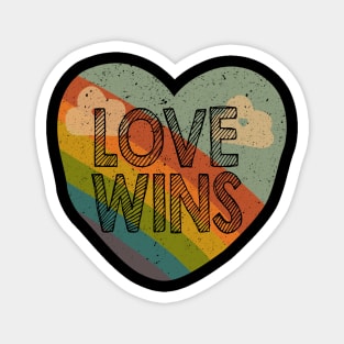 Love Wins Colorful LGBT Magnet