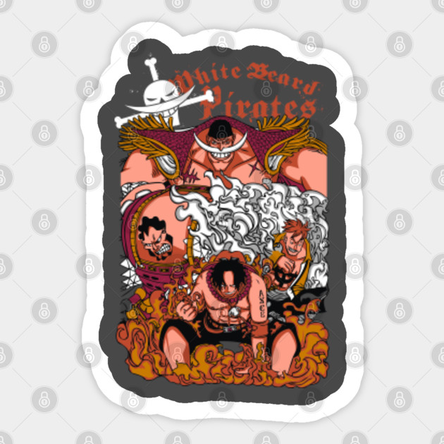Whitebeard Pirates One Piece Anime And Manga Sticker Teepublic