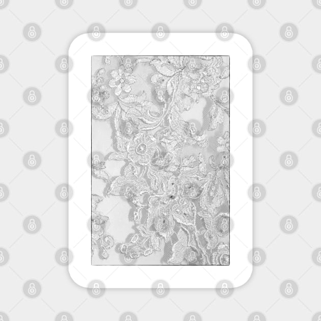 Wedding Dress Lace Magnet by karenadams