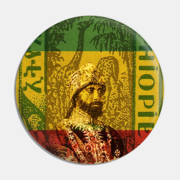 Haile Selassie Emperor of Ethiopia Pin by rastaseed