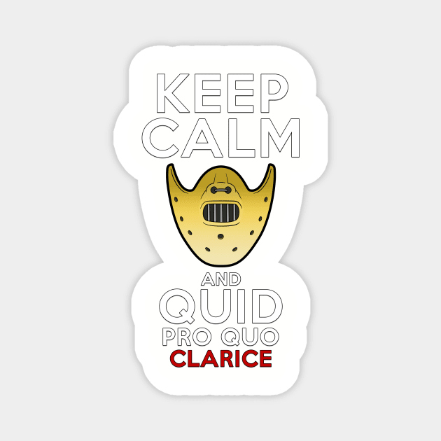 KEEP CALM and Quid pro Quo Magnet by Monster Doodle