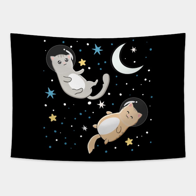 Cats In Space - Funny Cat UFO Lover Space Exploration Geek Tapestry by YouareweirdIlikeyou