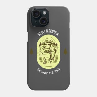 Rocky Mountain Salmon Fishing - Yellow V2 Phone Case