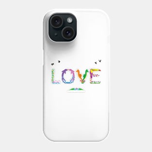 LOVE - tropical word art Phone Case