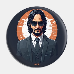 John Wick With his trademark black suit Pin