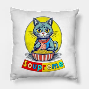 Soupreme American Cute Cat With United States FLag Pillow