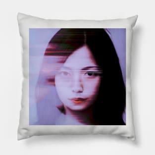 ALL THE MISTAKES Glitch Art Portrait Pillow