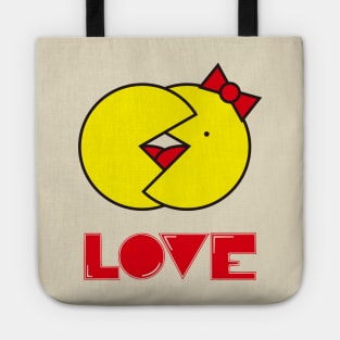 pacman love Tote