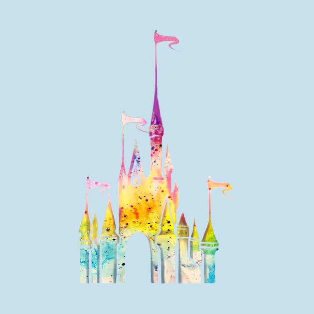 Watercolor Splash Castle by digitaldoodlers