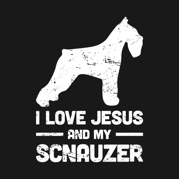 Schnauzer - Funny Jesus Christian Dog by MeatMan