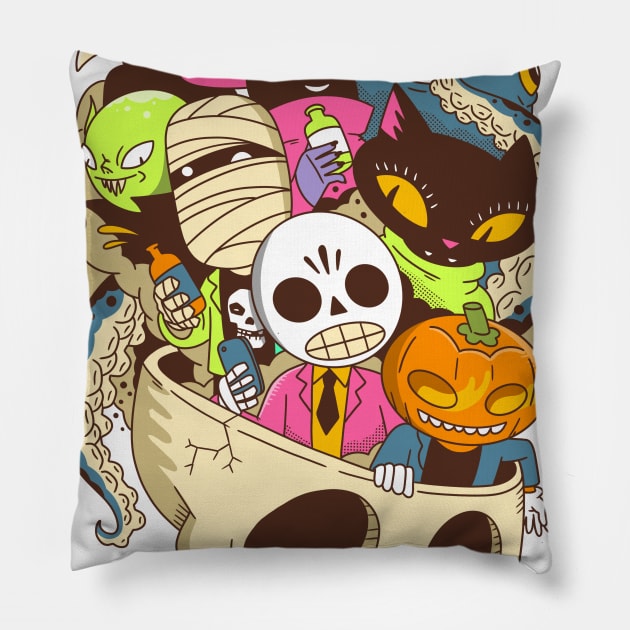 The Lil Horrors Pillow by geolaw