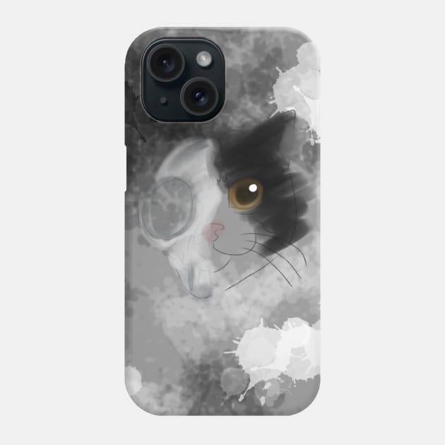 Life and Death Cat Phone Case by flightless pixie