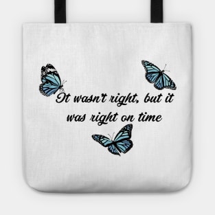 Right On Time Blue Butterflies Tote