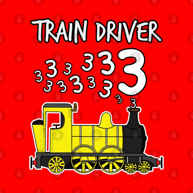 Train Driver 3 Year Old Kids Steam Engine by doodlerob