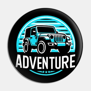 Jeep Wrangler Adventure Baby Blue Pin