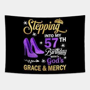 Stepping Into My 57th Birthday With God's Grace & Mercy Bday Tapestry